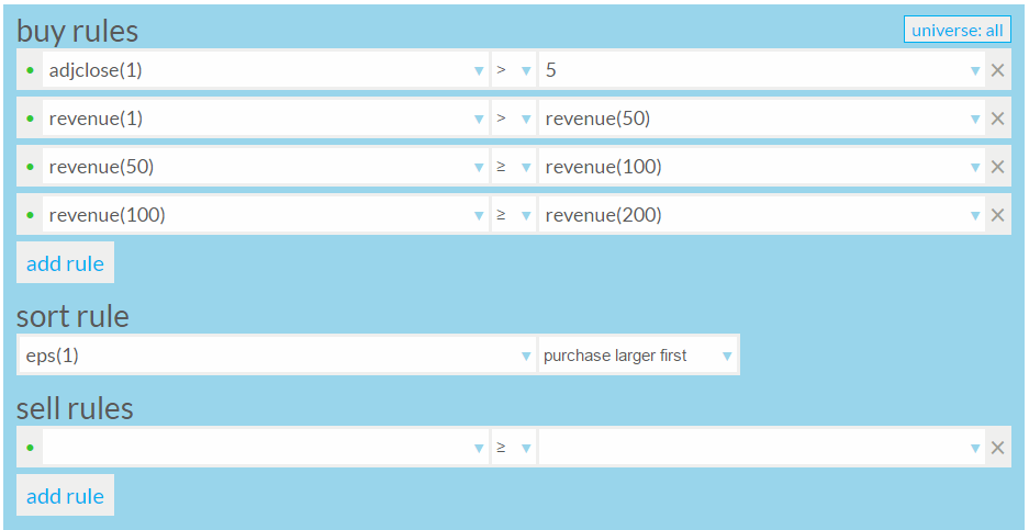 sort rule